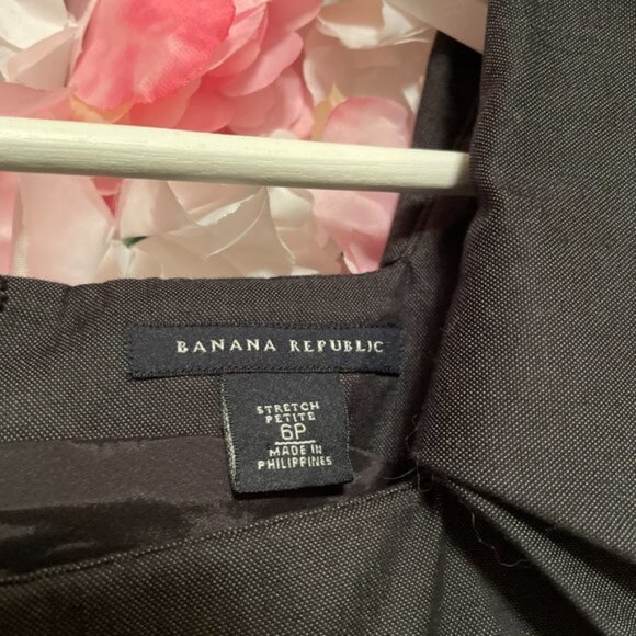 Banana Republic Dark Grey Sasha Sheath Dress Sz 6P - Picture 2 of 5